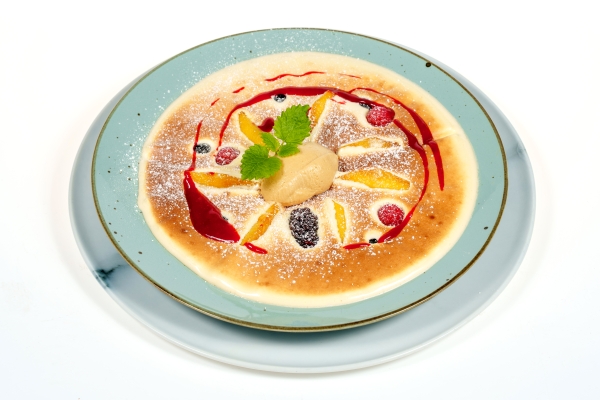 Sabayon z calvadosem i owocami